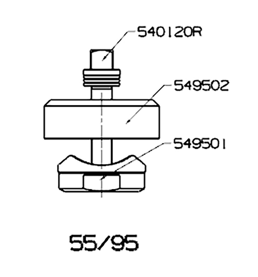 PERFORADOR REDONDO PARA CHAPA  CON RODAMIENTO FORZA SERIE 55